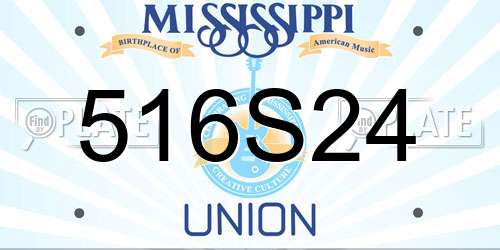 516S24 Mississippi License Plate