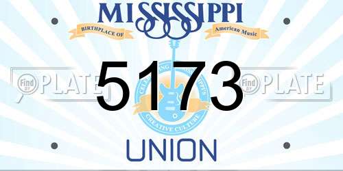 5173 Mississippi License Plate