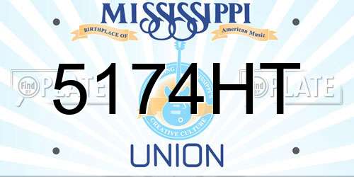 5174HT Mississippi License Plate
