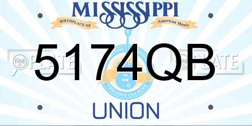5174QB Mississippi License Plate