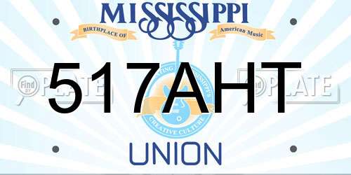 517AHT Mississippi License Plate