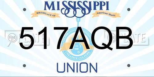 517AQB Mississippi License Plate