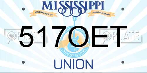 517OET Mississippi License Plate