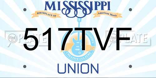 517TVF Mississippi License Plate
