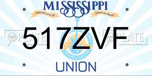 517ZVF Mississippi License Plate