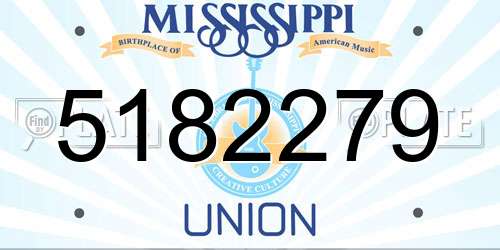 5182279 Mississippi License Plate