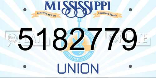 5182779 Mississippi License Plate