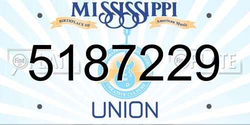 5187229 Mississippi License Plate
