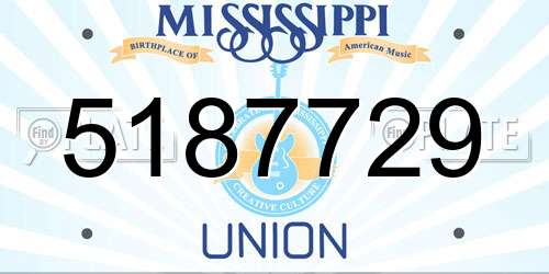5187729 Mississippi License Plate