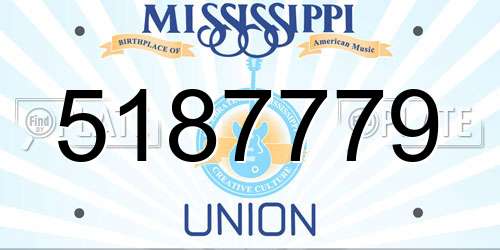 5187779 Mississippi License Plate