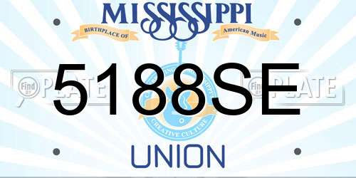 5188SE Mississippi License Plate