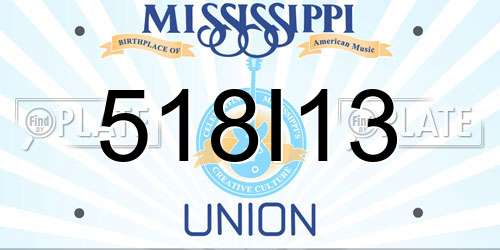 518I13 Mississippi License Plate