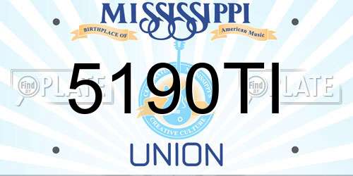 5190TI Mississippi License Plate