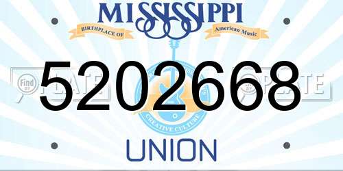 5202668 Mississippi License Plate