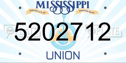 5202712 Mississippi License Plate