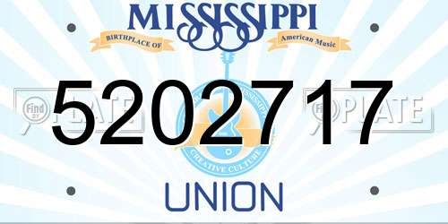 5202717 Mississippi License Plate
