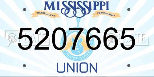 5207665 Mississippi License Plate