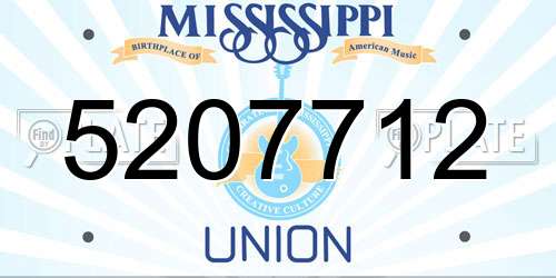 5207712 Mississippi License Plate