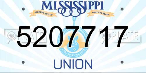 5207717 Mississippi License Plate