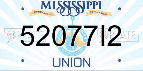 52077I2 Mississippi License Plate