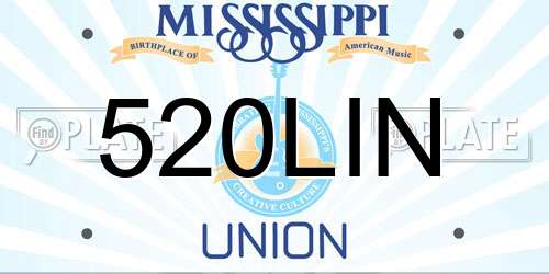 520LIN Mississippi License Plate