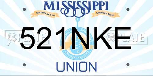 521NKE Mississippi License Plate