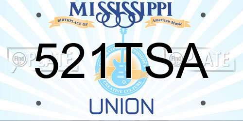 521TSA Mississippi License Plate