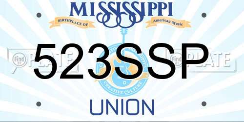 523SSP Mississippi License Plate