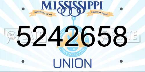 5242658 Mississippi License Plate