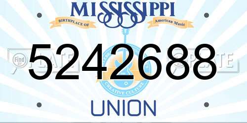 5242688 Mississippi License Plate