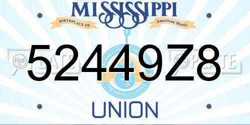 52449Z8 Mississippi License Plate