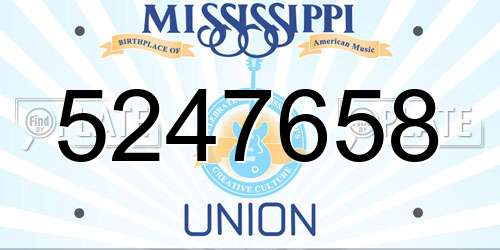 5247658 Mississippi License Plate