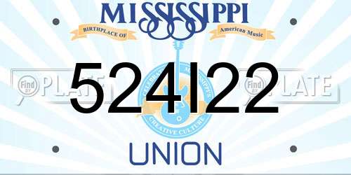 524I22 Mississippi License Plate