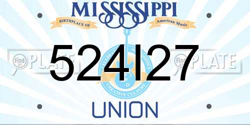 524I27 Mississippi License Plate