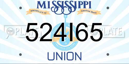524I65 Mississippi License Plate