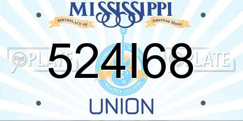 524I68 Mississippi License Plate