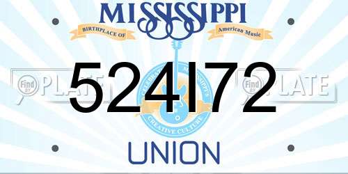 524I72 Mississippi License Plate