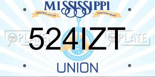 524IZT Mississippi License Plate