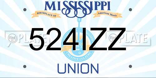 524IZZ Mississippi License Plate