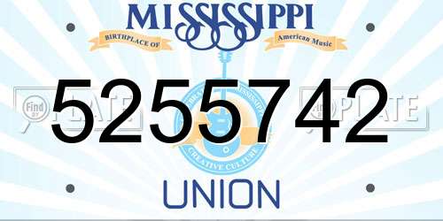 5255742 Mississippi License Plate