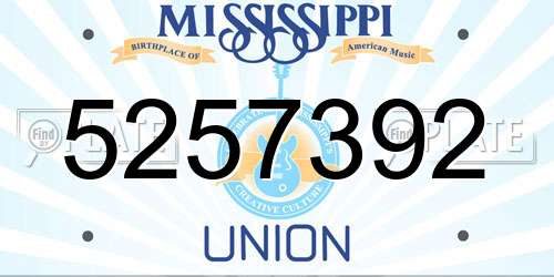 5257392 Mississippi License Plate