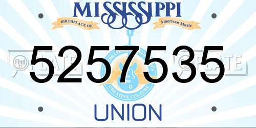 5257535 Mississippi License Plate