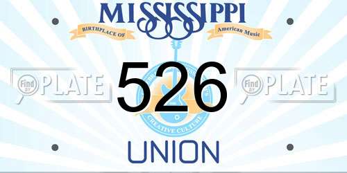526 Mississippi License Plate