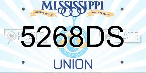 5268DS Mississippi License Plate