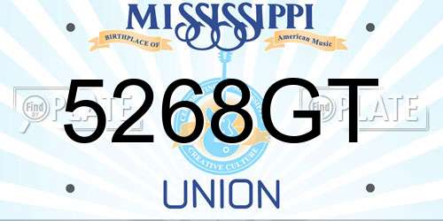 5268GT Mississippi License Plate