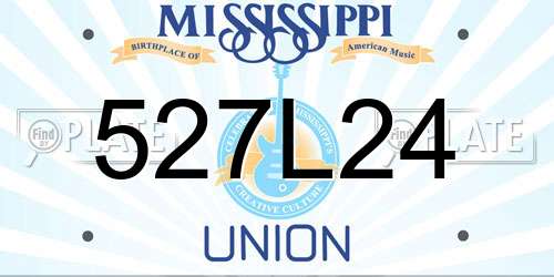 527L24 Mississippi License Plate