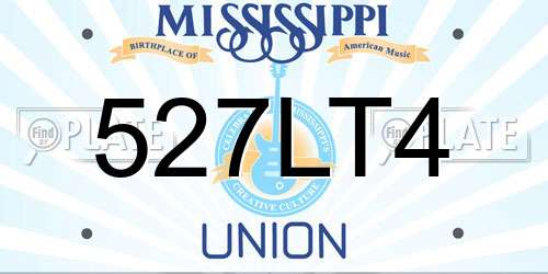 527LT4 Mississippi License Plate