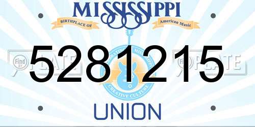 5281215 Mississippi License Plate