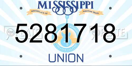 5281718 Mississippi License Plate
