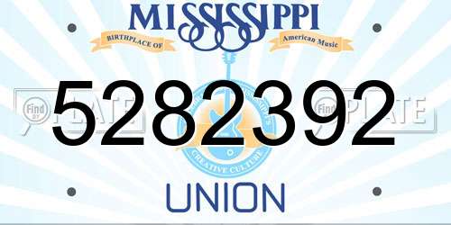 5282392 Mississippi License Plate